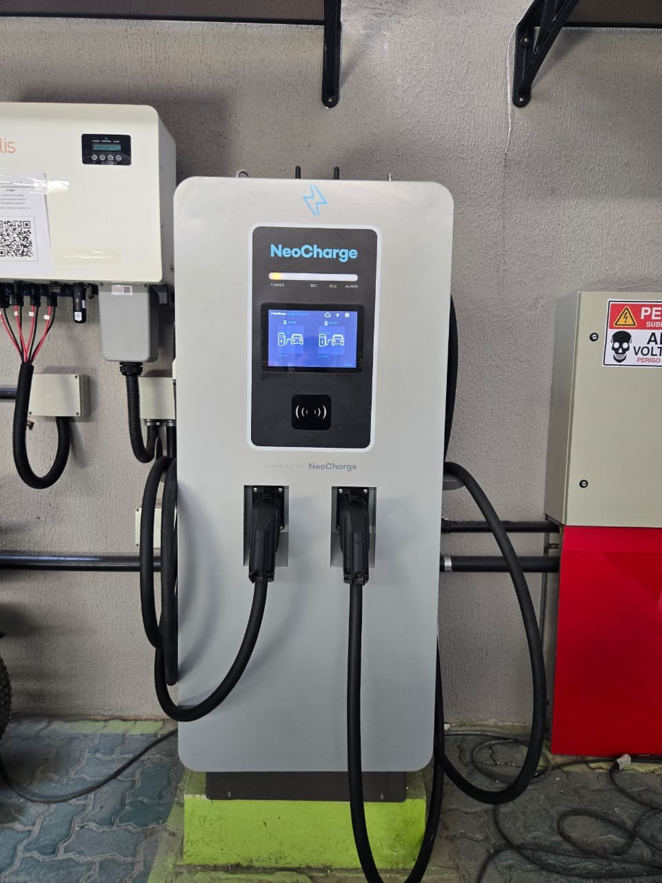 Estação de recarga instalada para veículos elétricos