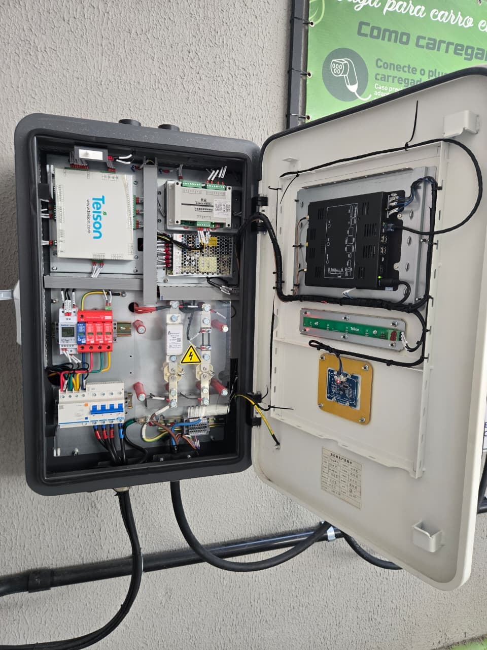 Painel de automação e proteção para sistema de recarga elétrica